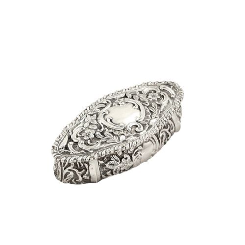 Antique Victorian Sterling Silver Trinket Box 1897