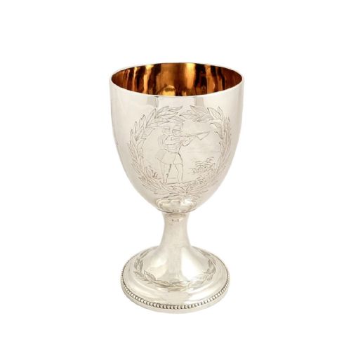 Antique Victorian Sterling Silver Shooting/rifle Cup/goblet 1860