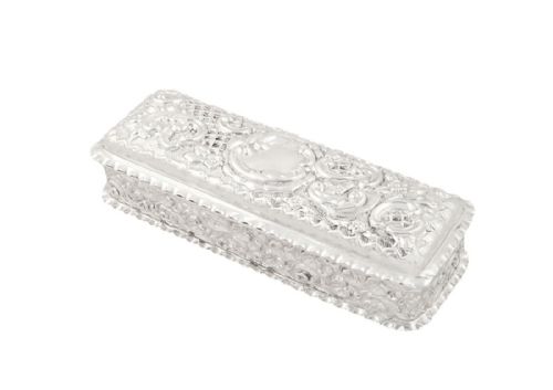 fig 1. Antique Edwardian Sterling Silver Trinket Box 1903