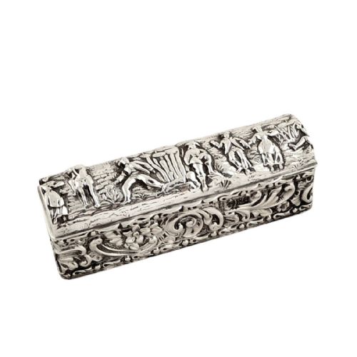 Antique Edwardian Sterling Silver Ring Box 1907