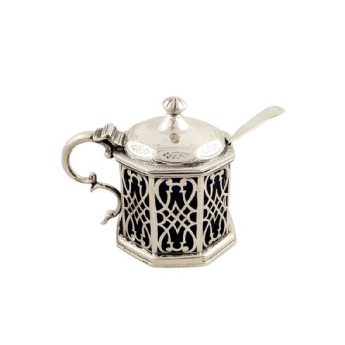 Antique Early Victorian Sterling Silver Mustard 1847