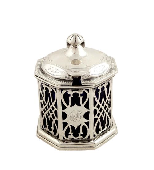 fig 1. Antique Early Victorian Sterling Silver Mustard 1847