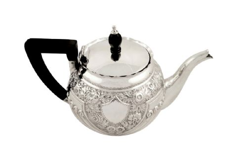 fig 1. Antique Victorian Sterling Silver Bachelor Teapot 1898