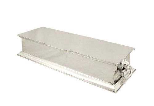 fig 1. Antique Edwardian Sterling Silver Treasury Inkstand - Asprey 1908