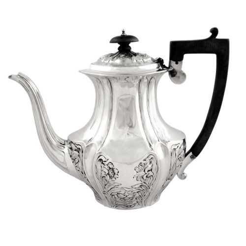 Antique Victorian Sterling Silver Coffee Pot 1899