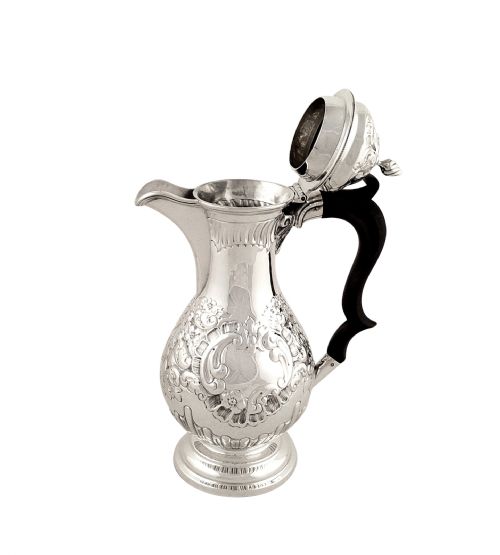 fig 1. Antique Edwardian Sterling Silver Water Pot 1902