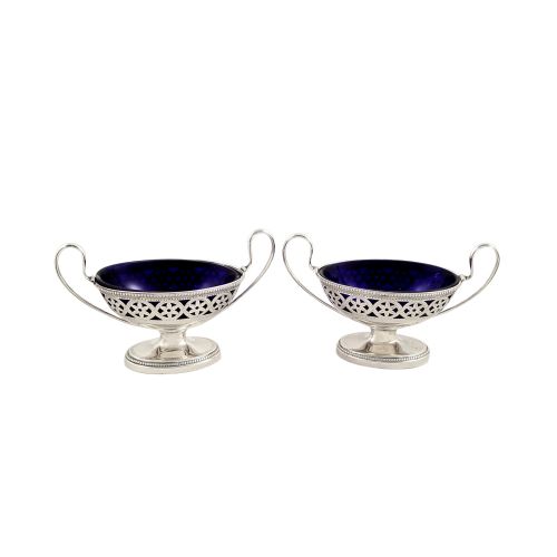 Pair of Antique George III Sterling Silver Salts 1780