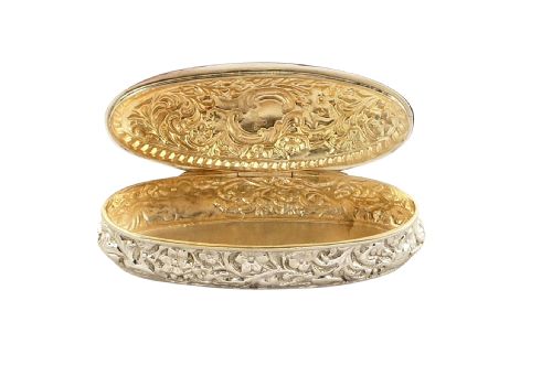 fig 1. Antique Victorian Sterling Silver Trinket Box 1898