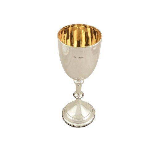 Antique Victorian Sterling Silver Wine Goblet 1891