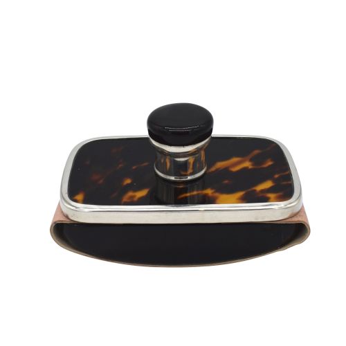 Antique Sterling Silver & Tortoiseshell Roller Blotter 1922