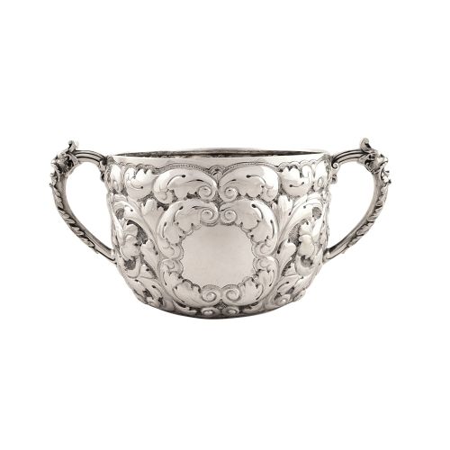 Antique Victorian Sterling Silver Porringer 1893