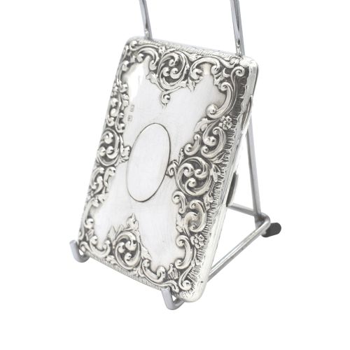 Antique Edwardian Sterling Silver Card Case / Aide Memoire 1907