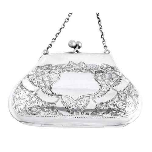 Antique Sterling Silver Purse 1913