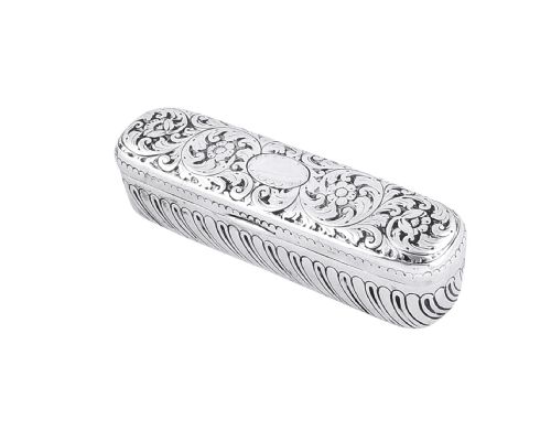 Antique Edwardian Sterling Silver Ring Box 1885