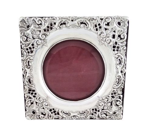 fig 1. Antique Victorian Sterling Silver Photo Frame 1900
