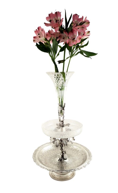 fig 1. Antique Victorian Sterling Silver & Cut Glass 21