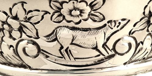 fig 1. Antique Sterling Silver 'Animals' Bowl 1923