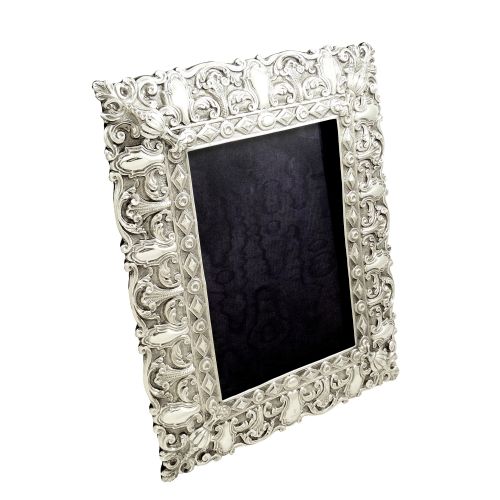 Large Antique Victorian Sterling Silver Photo Frame 1899