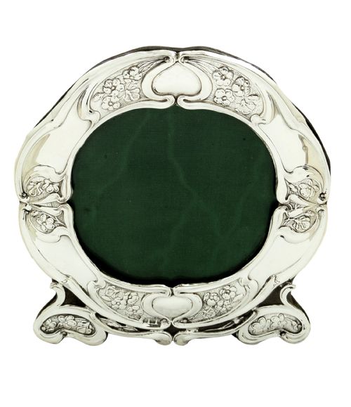 fig 1. Antique Art Nouveau Sterling Silver Photo Frame 1903