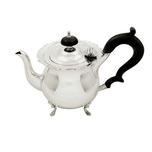 Antique Edwardian Sterling Silver Bachelor Teapot 1907