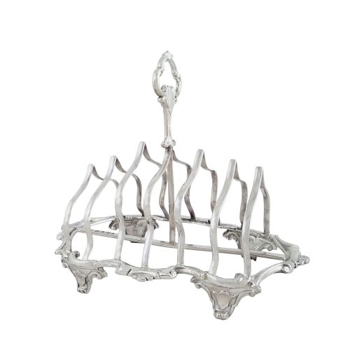 Antique Victorian Sterling Silver Toastrack 1854