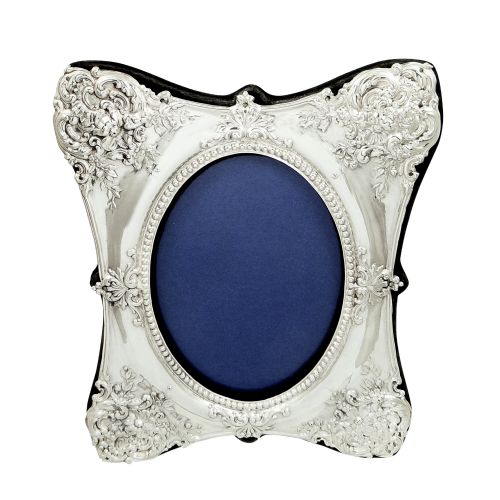 Antique Edwardian Sterling Silver 8" Photo Frame 1905