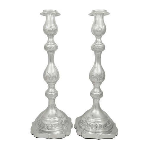 Pair of Antique Sterling Silver 13 1/2" Candlesticks 1930
