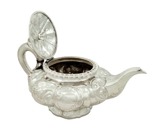 fig 1. Antique George IV Sterling Silver Teapot 1823