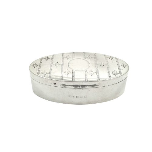 Antique Sterling Silver Ring Box 1911