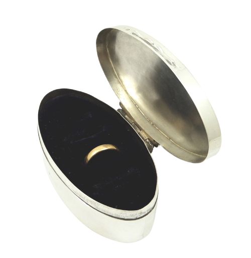 fig 1. Antique Sterling Silver Ring Box 1911