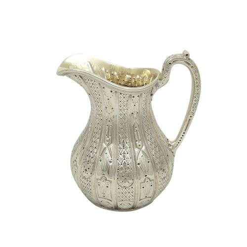 Antique Victorian Sterling Silver Jug 1856