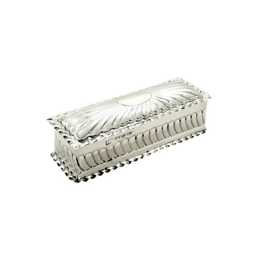 Antique Victorian Sterling Silver Trinket Box 1892