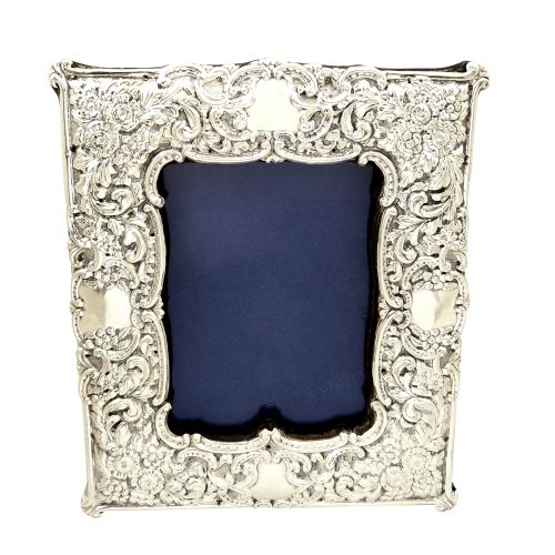 Antique Victorian Sterling Silver 8" Photo Frame 1900