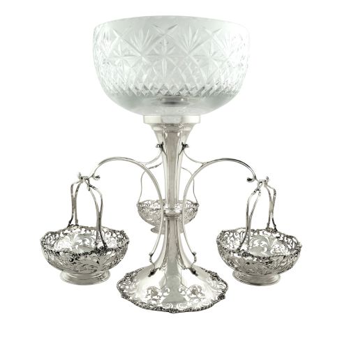 Antique Sterling Silver Mappin & Webb 14" Epergne / Centrepiece 1916