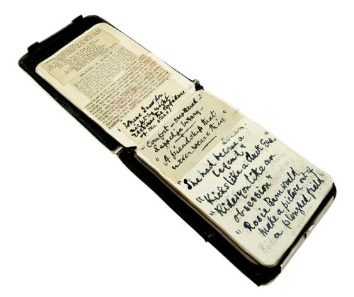 fig 3. Antique Victorian Sterling Silver & Tortoiseshell 'Uncle' Note Book 1891