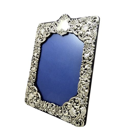 Antique Edwardian Sterling Silver 10" Photo Frame 1902