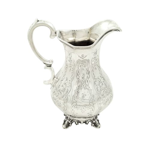Antique Victorian Sterling Silver Jug 1848
