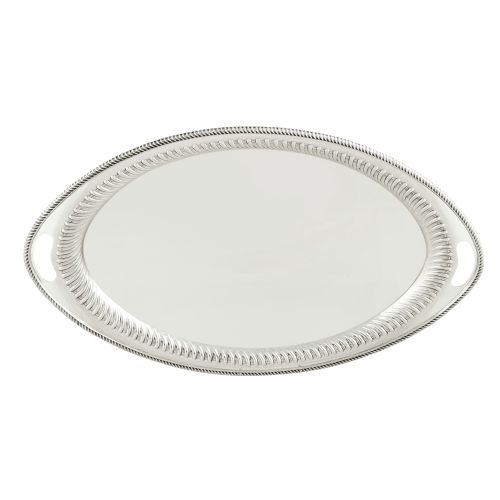 Antique Victorian Sterling Silver 22" Oval Tray 1892