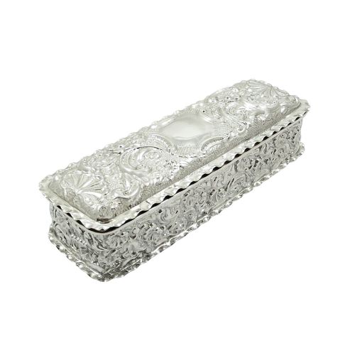Antique Edwardian Sterling Silver Trinket Box 1904
