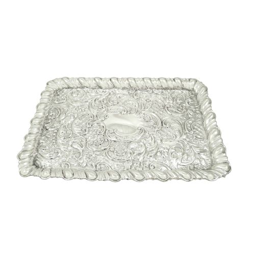 Antique Edwardian Sterling Silver 12" X 8" Dressing Tray 1903