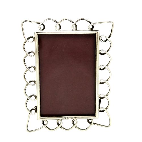 Antique Victorian Sterling Silver Ring Photo Frame 1896