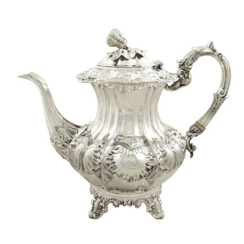 Antique Early Victorian Sterling Silver Coffee Pot 1839 - 1005 Grams