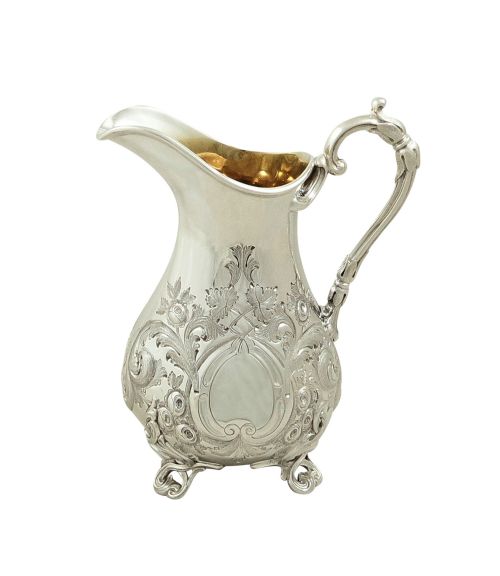 Heavy Antique Victorian Sterling Silver Jug 1861
