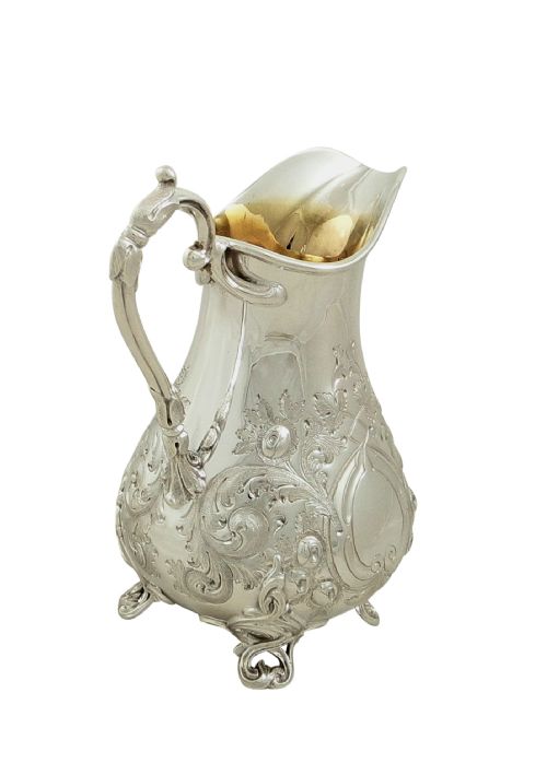 fig 1. Heavy Antique Victorian Sterling Silver Jug 1861