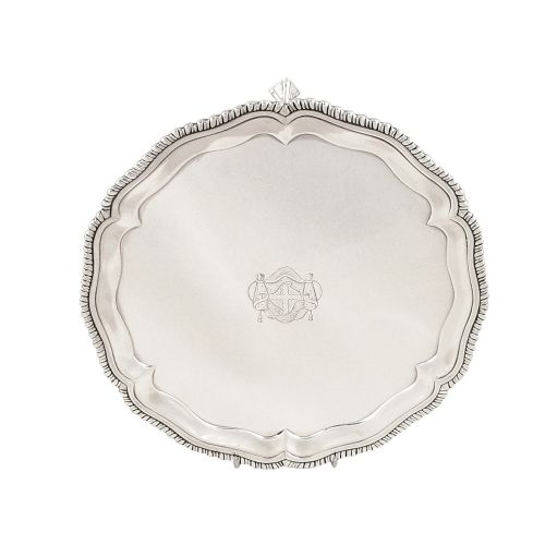 Antique Georgian Sterling Silver Tray / Salver 1768