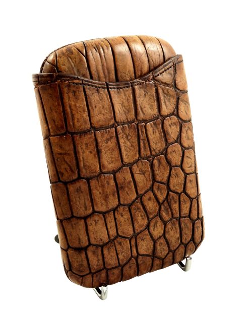 Antique Victorian Genuine Crocodile Leather Cigar Case C1880