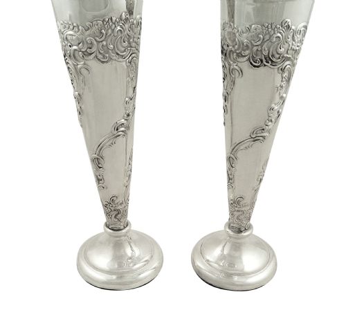 fig 1. Pair of Antique Edwardian Sterling Silver 8