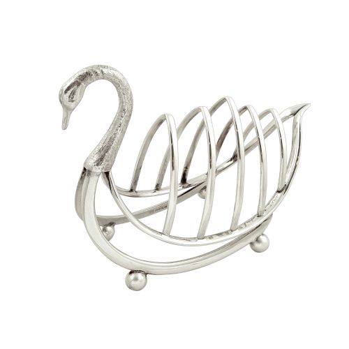 Antique Silver Plated Swan Toastrack / Letter Rack C1880
