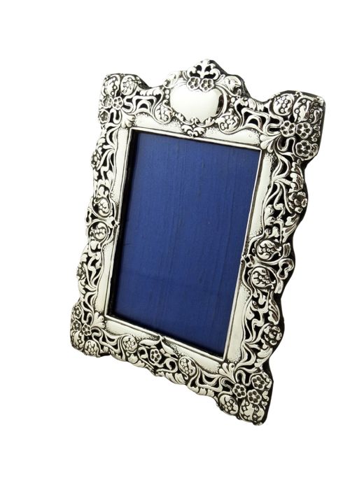 fig 1. Antique Art Nouveau Sterling Silver Photo Frame 1902
