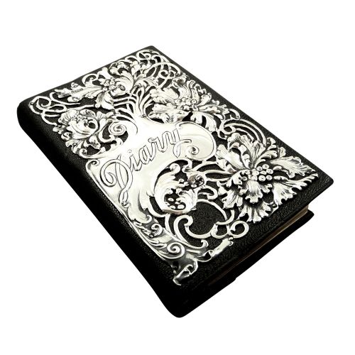 Antique Edwardian Sterling Silver Diary / Note Book 1901